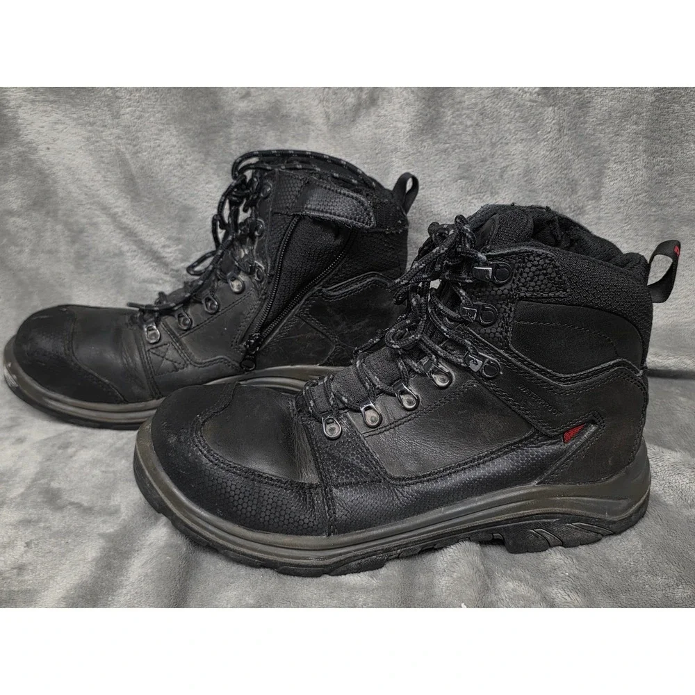 Red Wing VersaTrax 3532 Mens 8.5 D Black Leather Side Zip Safety Toe Work Boots